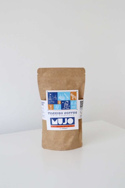 Mujo Coffee قهوة تركية تقليدية 250 جرام، عبوة من 4 قطع