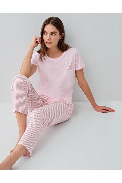 Pierre Cardin Women's Pajama Set 50% Cotton 50% Modal – Short Sleeve T-Shirt ...