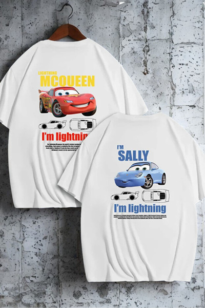 Daxia Sevgi̇li̇ Kombi̇n Back Bas Printed Vgili Couple Combination T-Shirt 2-P...