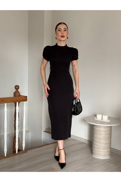 YK FASHION İnce Kemerli Elbise