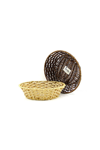 shopwave Round Wooden Bread Basket (5047)