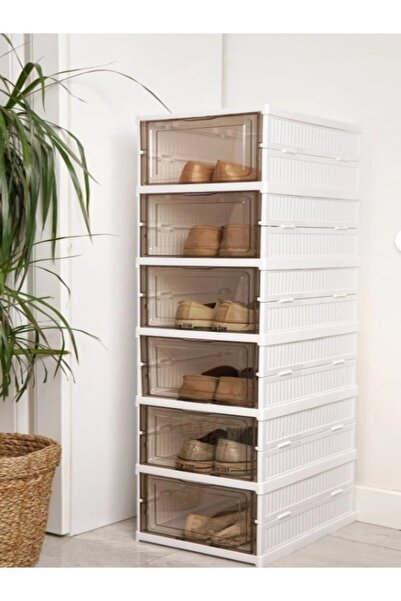 KeSSa 6 Katlı Katlanabilir Ayakkabılık , Portatif , Dolap