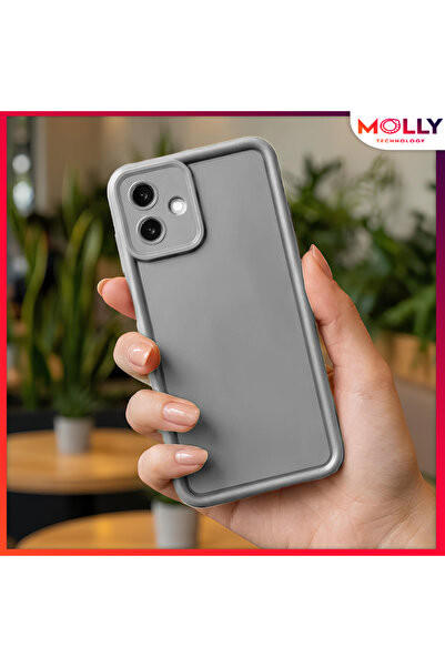 Molly حافظة من السيليكون ذات حواف سميكة باللون الرمادي ألفا لهاتف سامسونج جال...