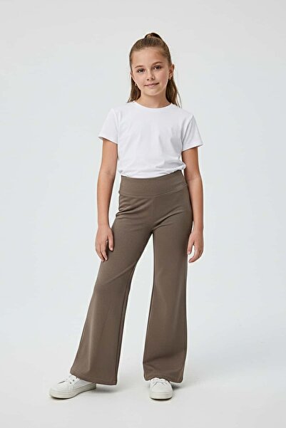 zubi kids Kız Çocuk Dökümlü Bol Paça Tayt Pantolon (12-15 Yaş)