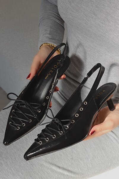 POLKA STORE Najbolje obuća za žene sa kapsuliranim čipkastim detaljima i šilj...