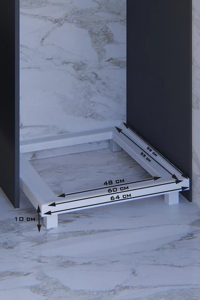 YüceerHome Beyaz Eşya Altlığı Çamaşır, Bulaşık Makinesi ve Buzdolabı Soba. 150 Kg Taşıma Kapasiteli