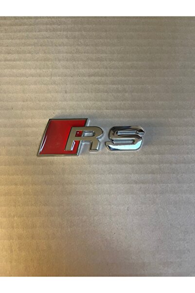 KSF شعار أودي RS باللون الأحمر الكروم للشنطة الخلفية مستورد