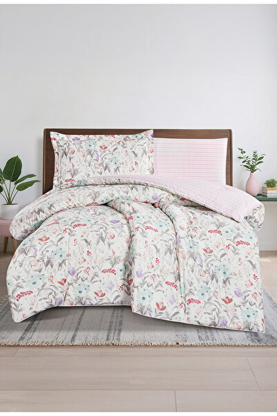 Melen مفارش ميلين | طقم لحاف قطن مفرد ونص بحشوة سميكة 4 قطع