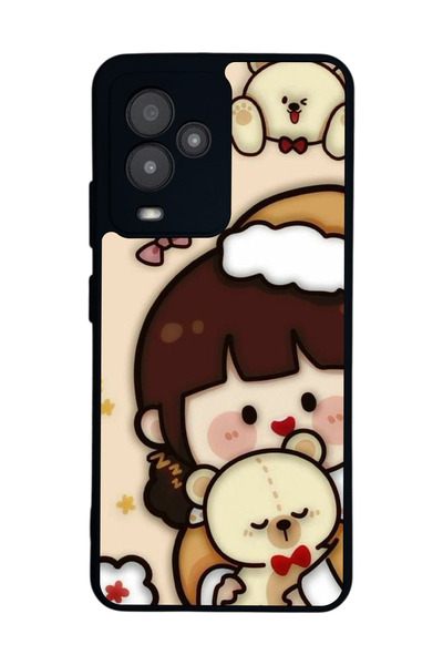 General Mobile متوافق مع GM 24 Pro مطبوع، أسود غير لامع، سيليكون ناعم، واقي، ...