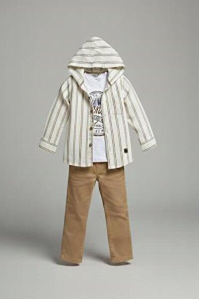 lorio kids Dečački set od 3 dela, majica sa kapuljačom od muslina, set za Eid...