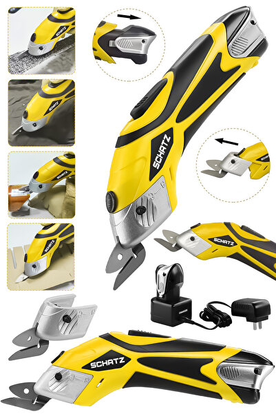 Schatz Profesyonel 18v Çift Akülü Şarjlı Çelik Dişli Çift Akülü Kumaş Kesme D...