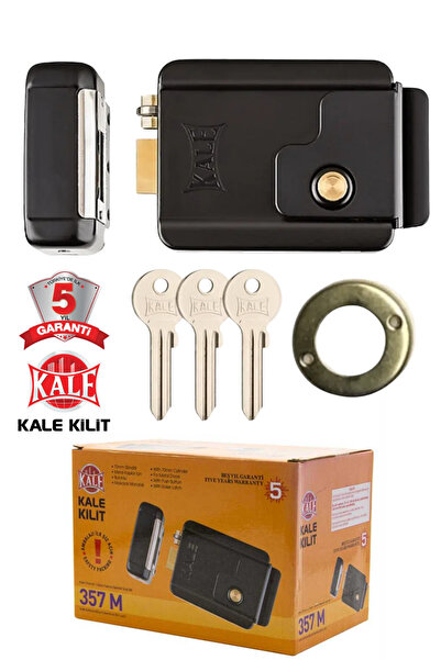 AlGeliyo KALE Kilit 357 M Elektrikli Trajlı Kilit Düğmeli Dış Kapılar Demir K...