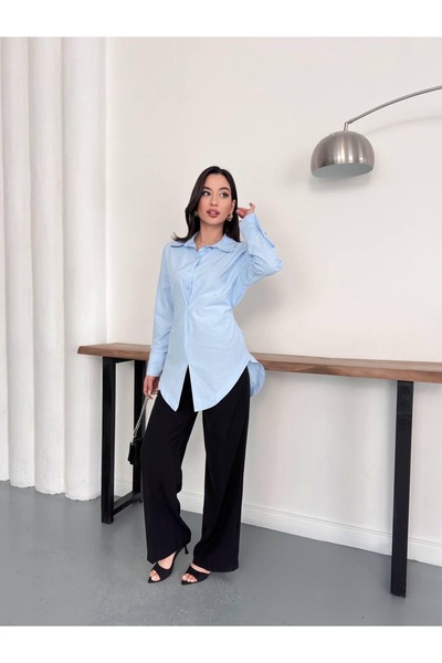 Ekim Store Waist-Fitted Shirt with Back Belt