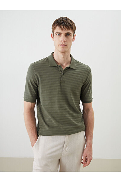 LC Waikiki Tricou pentru bărbați NEVAVM cu guler polo, cu dungi, din țesătură...