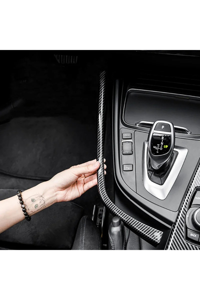 bigkey إطار ناقل الحركة من ألياف الكربون للكونسول الوسطي لسيارات BMW F30 3 4 ...