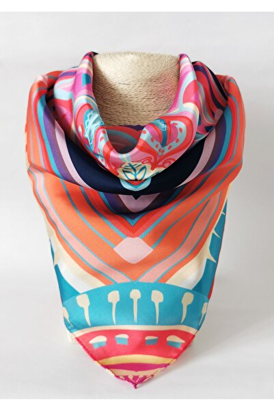 Halley Concept وشاح كولور ريتوال منقوش من الساتان