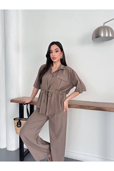 Ekim Store Μοντάλ Σετ με Με δέσιμο κουμπιά στη μέση