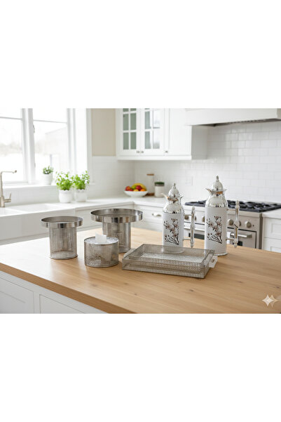 Generic A luxurious hospitality set consisting of a tea and coffee thermos se...