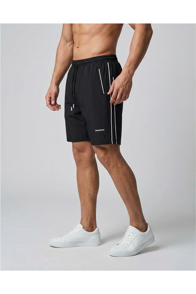 Sparrow Erkek Regular Biye Detaylı Baskılı İnce Nefes Alabilen Kumaş Şort