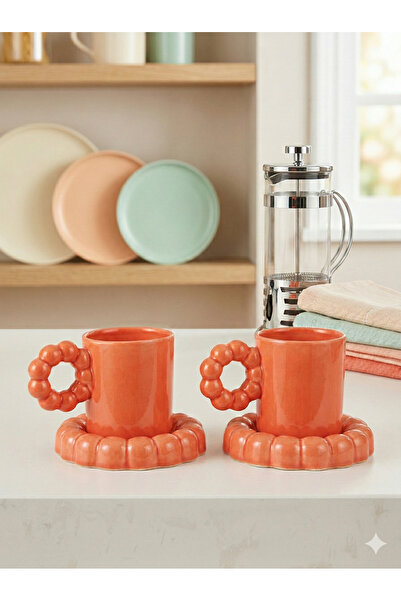 seda seramik طقم فناجين قهوة إسبريسو مزدوجة مصنوعة يدويًا، لونغو 4 قطع لشخصين...