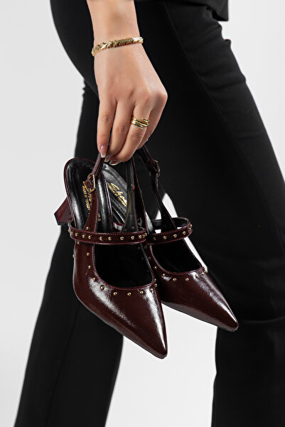 VELONA SHOES حذاء نسائي مفتوح من الخلف بمقدمة مدببة