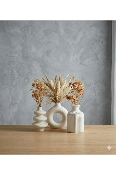 Mergen Art 3lü İskandinav Tarzı Bohem Vazo 10 cm Pinterest Pampas Vazosu Seti...