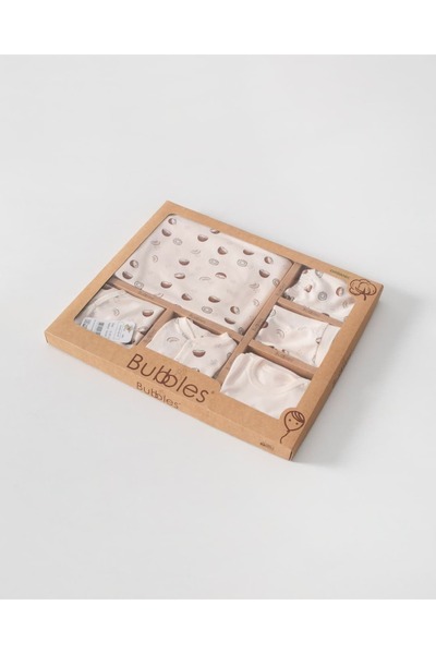 KapsülBebek طقم إصدار المستشفى كوكو نت منقوش مكون من 10 قطع - 100% قطن عضوي