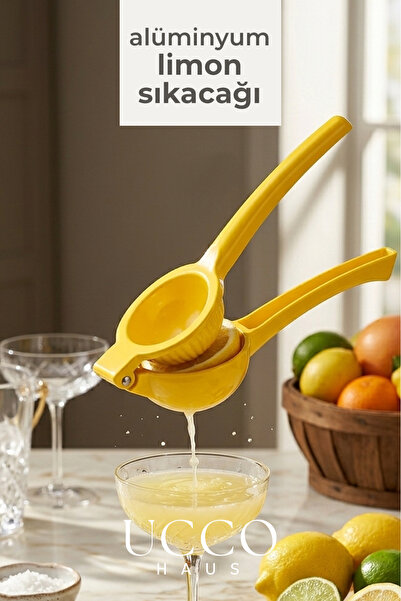 UCCO عصارة ليمون من الألومنيوم - جودة عالية - 22x7.5 سم