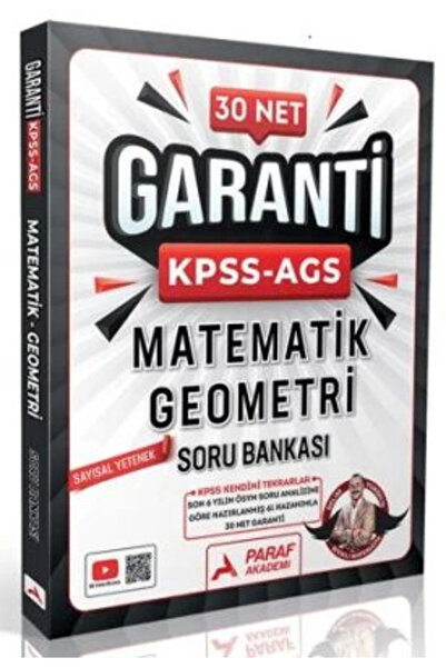 Paraf Akademi Paraf Kpss-Ags Matematik Geometri Soru Bankası 30 Net Garanti