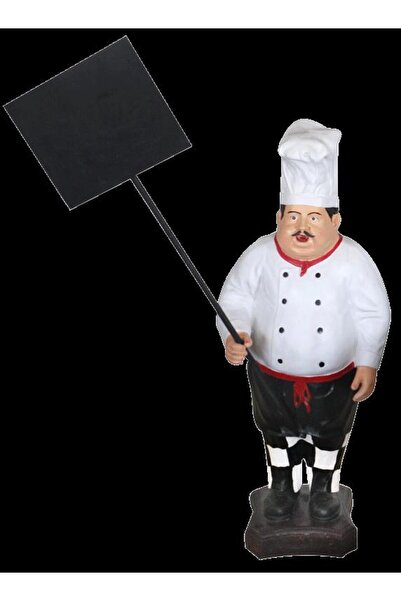 Raki Figurina BUCATAR SEF cu tabla afisare meniu 105cm