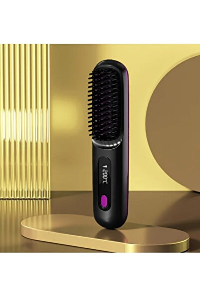 Generic مكواة شعر لاسلكية، تسخين سريع، تصميم مقاوم للحروق، شاشة LED