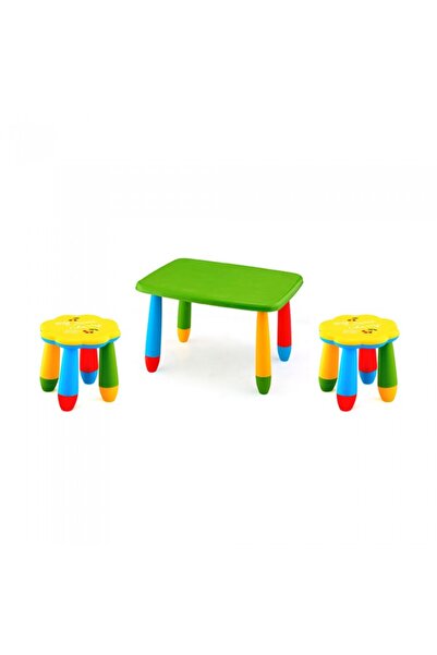 Raki Set mobila copii masa MASHA dreptunghiulara 72,5x57cm culoare verde cu 2...