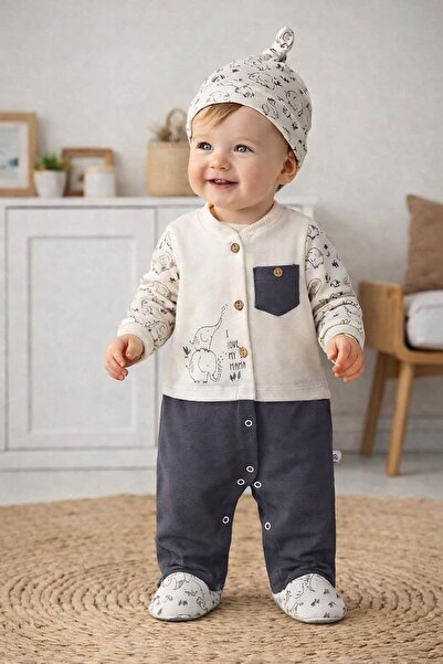 KapsülBebek Premium Newborn Baby Romper Set – Special Design - Organic Cotton