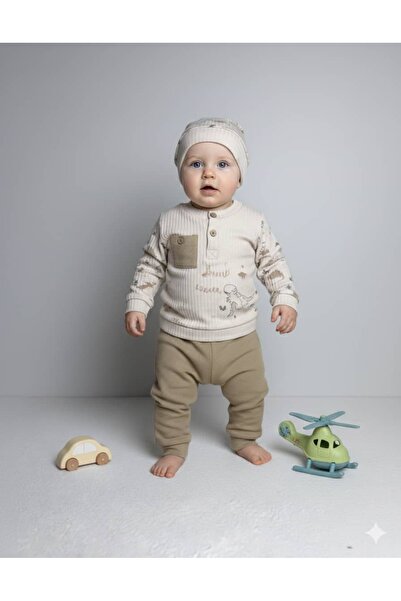 KapsülBebek طقم رور دينو بريميوم للرجال - 100% قطن عضوي