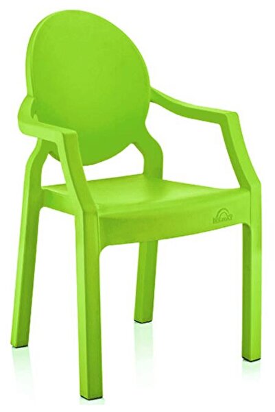 Raki PIGLET kindergarten chair with arms for children GREEN