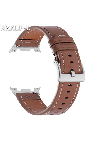 choice2 40mm 44mm 46mm Light Brown No Gaps Leather Strap for Watch 8 Classic ...