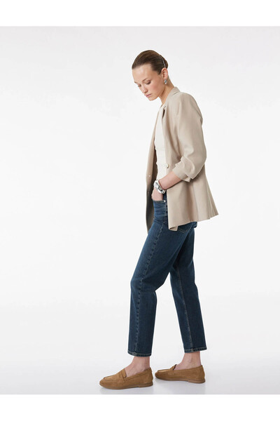 Koton Straight Fit Mavi Kadın Jean Pantolon 6SAL40060MD