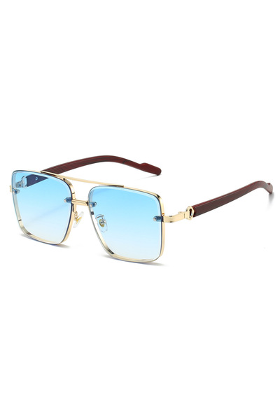 Choice6 Other Gradient Blue Fashion Retro Square Sunglasses Men Women's Origi...