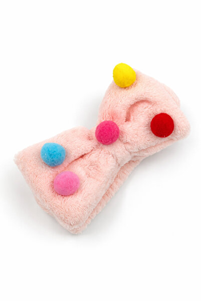 MD Moda Accessories Plush Spa & Makeup Headbands with Colorful Pompom Detail ...