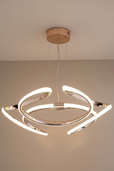 TERRA LIGHTING Minimal Napoli Led Avize, 3 Renk Yanabilen Led Avize, Sarkıt P...