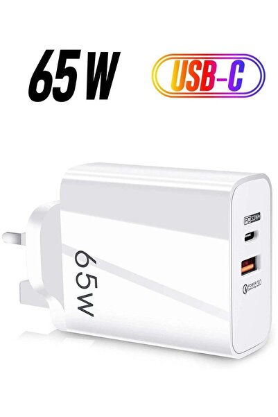 Generic 65W USB-C Fast Charger with PD 3.0 Technology – Dual Port USB Plug Ch...