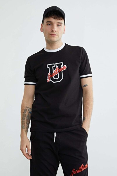 Fulla Moda με ρέλι Καλοκαίρι Με κέντημα Μπλουζάκι με λαιμόκοψη ποδηλάτου