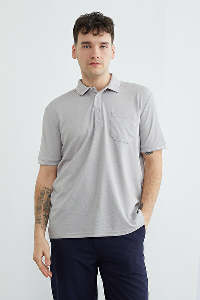 Fulla Moda Μπλουζάκι με ένα τσεπάκι και λαιμόκοψη πόλο