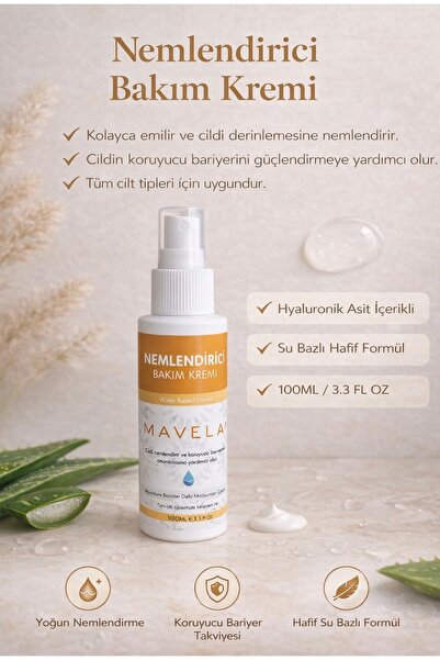 mavelia profesyonel Yoğun Nemlendirici Su Bazlı Bakım Kremi 100 ml