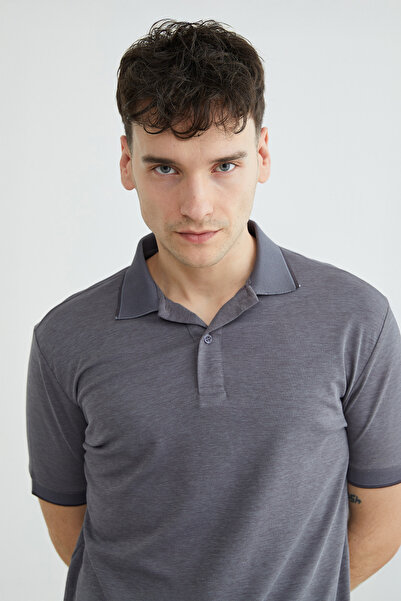 Fulla Moda Με ριμπ Μπλουζάκι με γιακά πόλο