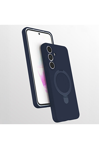 Paladyum Case غطاء سامارا من السيليكون باللون الأزرق الداكن متوافق مع حامل ما...