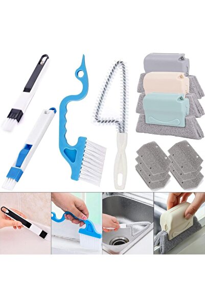 Arabest 13 قطعة من أدوات تنظيف مسارات النوافذ السحرية المحمولة باليد للأبواب ...