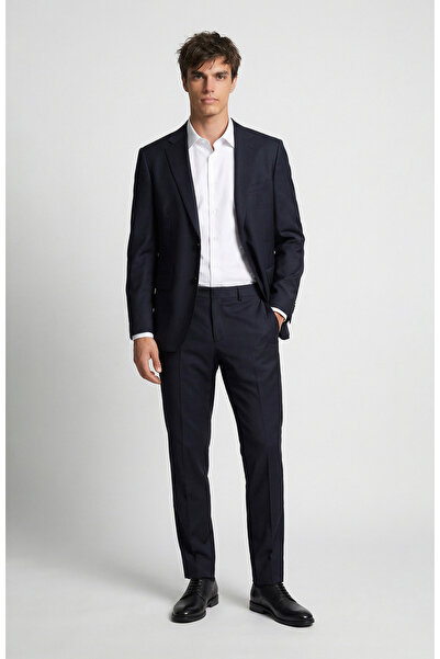 Network Siyah Yün Karışımlı Çizgili Takım Elbise