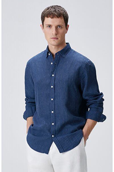 Network Lacivert Gömlek