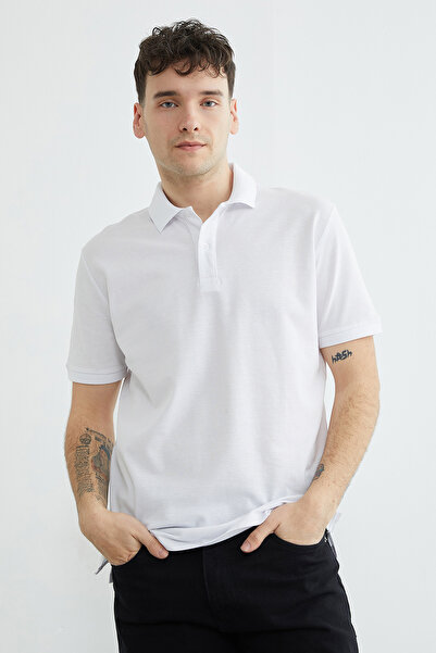 Fulla Moda Βασικό μπλουζάκι πικέ με γιακά πόλο